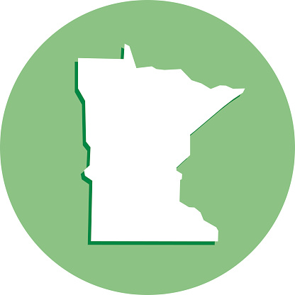 Minnesota Round Map Icon Stock Illustration - Download Image Now - iStock