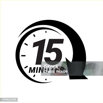 istock Minute timer icons. sign for fifteen minutes. 1319653295