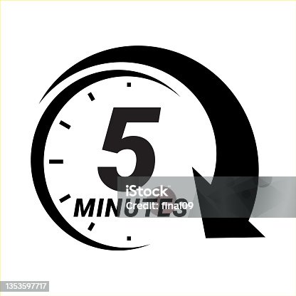 istock Minute timer icons. sign for ten minutes. 1353597717
