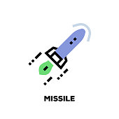 Missile Line Icon