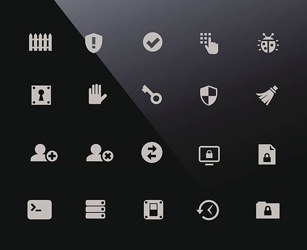 Mobi Icons | Network + Security vector art illustration