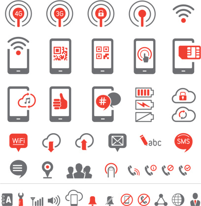 Mobile communication icons