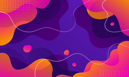 Modern Abstract Background. Gradient Colorfull Fluid Shapes Design.