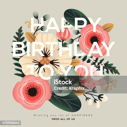 istock modern birthday floral card 475926542