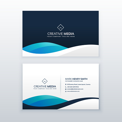 modern blue creative business card design