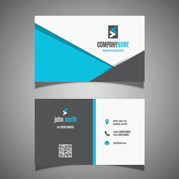 Modern business card design Business card with a modern design business card design stock illustrations