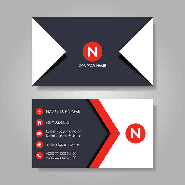 Modern business card template flat design. Vector illustration. Modern business card template creative flat design. Vector illustration. business card design stock illustrations
