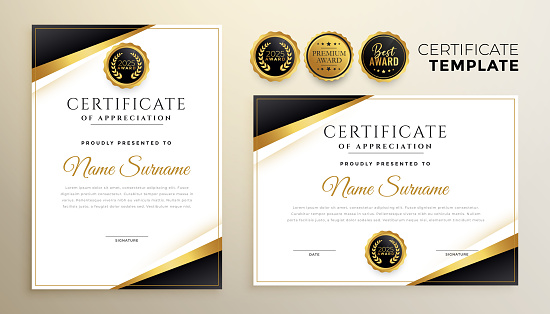 modern certificate of appreciation template for multipurpose use