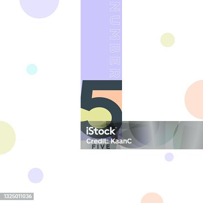 istock Modern colorful number template isolated, step number, anniversary symbol stock illustration 1325011036