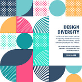 Modern and minimalistic design diversity web banner design to boost social network postings, business presentations, template slides or background designs.