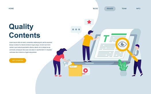 Modern Flat Web Page Design Template Of Quality Content