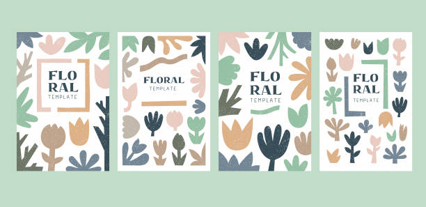 Modern floral templates vector art illustration