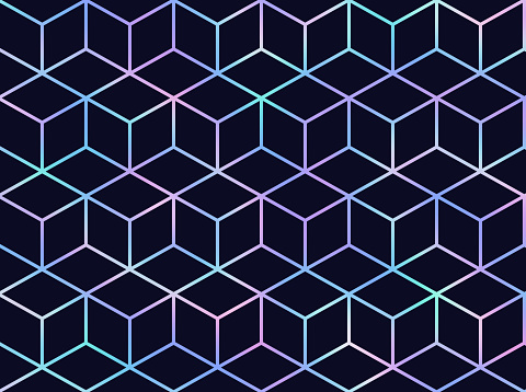 Modern Gradient Glow Cube Seamless Background