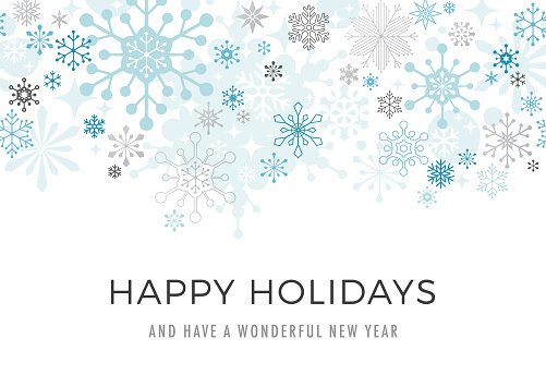 Modern Graphic Snowflake Holiday Background