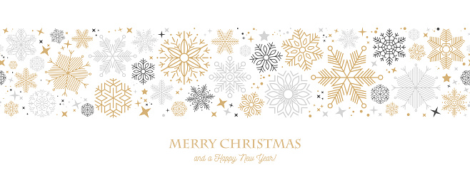 Modern Graphic Snowflake Holiday, Christmas Background stock illustration