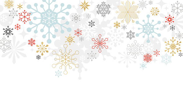 Modern Graphic Snowflake Holiday, Christmas Background