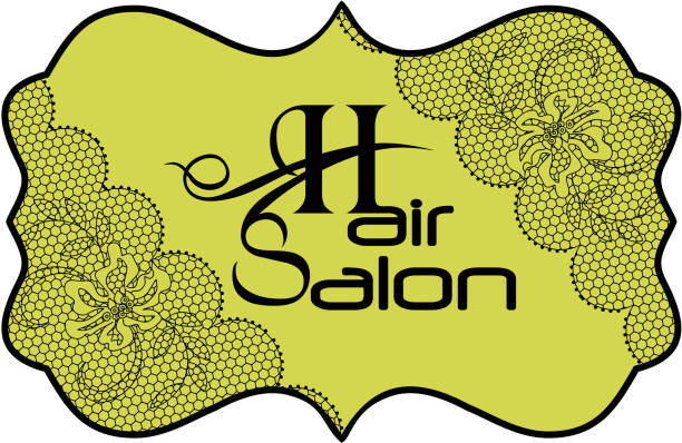 Modern Hair Salon Logo vector art illustration