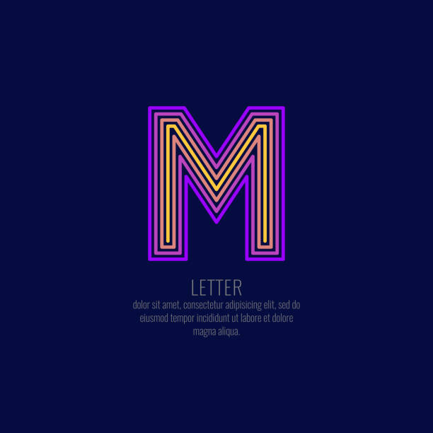 Royalty Free Background Of Letter M Monogram Clip Art Vector Images