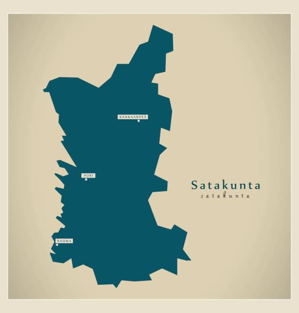 現代地圖-satakunta fi - satakunta region 幅插畫檔、美工圖案、卡通及圖標