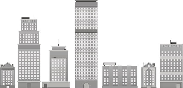 modern metropolis city skyscrapers skyline - roma 幅插畫檔、美工圖案、卡通及圖標