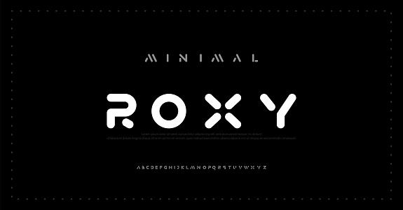 Modern minimal alphabet fonts. Typography minimalist urban digital fashion future creative logo font. vector illustration