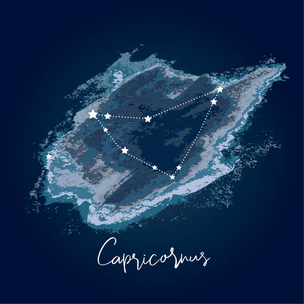 modern-night-sky-constellation-capricornus-vector