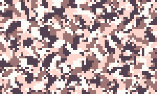 Modern Pixel Camouflage Pattern Modern pixel camouflage pattern. memorial day background stock illustrations
