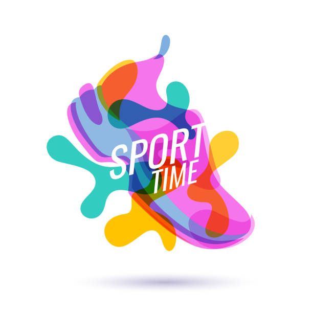 ilustrações de stock, clip art, desenhos animados e ícones de modern poster for sports - elemento ginásio