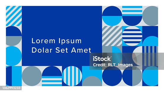 istock Modern presentation title slide design layout with abstract geometric graphics 1362993233