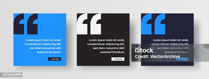 istock Modern quote template for social media post 1333764299
