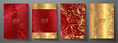 Luxury vector collection for maroon invitation, brochure template, layout a4, luxe burgundy booklet