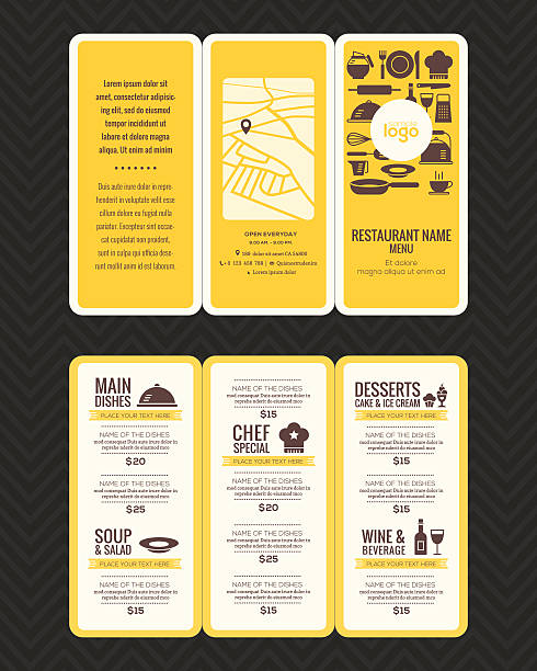 Modern Restaurant menu design pamphlet template vector art illustration