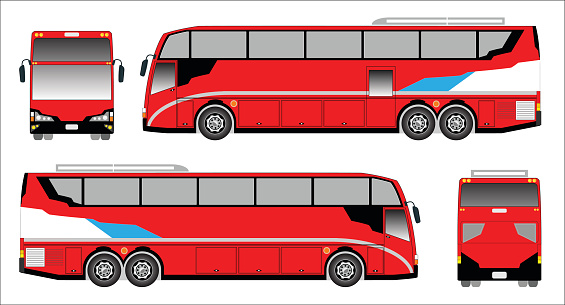 Modern Touring  bus vector