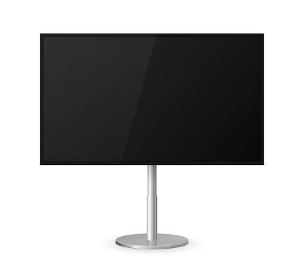 modern tv metal stand 3d icon isolated on white background