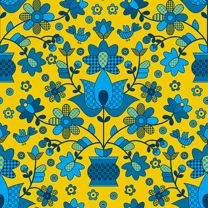 Modern version of traditional Ukrainian flowers