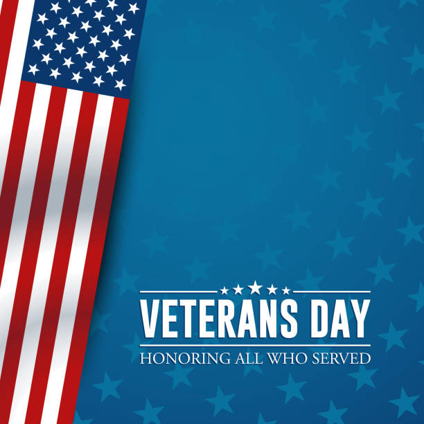 Modern Veterans Day Celebration Background Header Banner Modern Veterans Day Celebration Background Header Banner Blue and Red Color For Personal and all Business Company with High end Look memorial day background stock illustrations