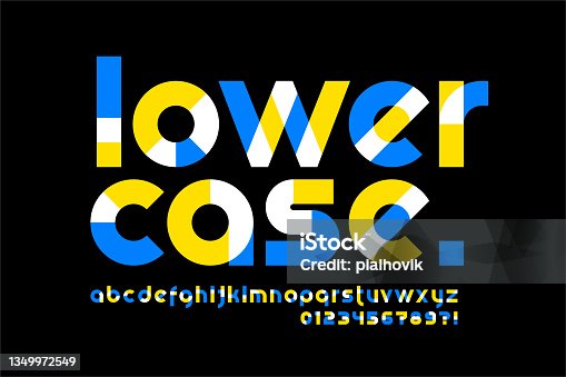 istock Modern vibrant lowercase font 1349972549