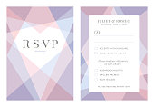 Modern Wedding template - RSVP. - Illustration