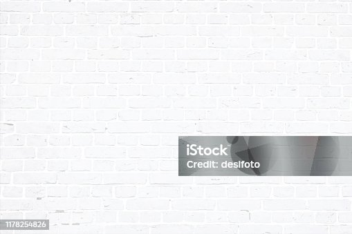istock Modern white color brick pattern wall texture grunge background vector illustration 1178254826