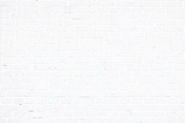 moderne weiße farbe ziegel muster wand textur grunge hintergrund vektor illustration - wall stock-grafiken, -clipart, -cartoons und -symbole