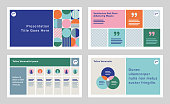 Modular presentation design template with modern geometric graphics