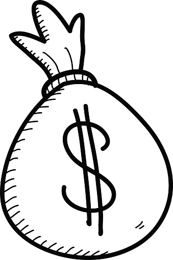 Money Bag Doodle Stock Illustration - Download Image Now - iStock