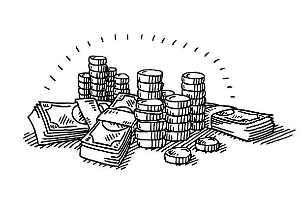 Drawing Of Money Pile Stock Photos, Pictures & Royalty-Free Images - iStock