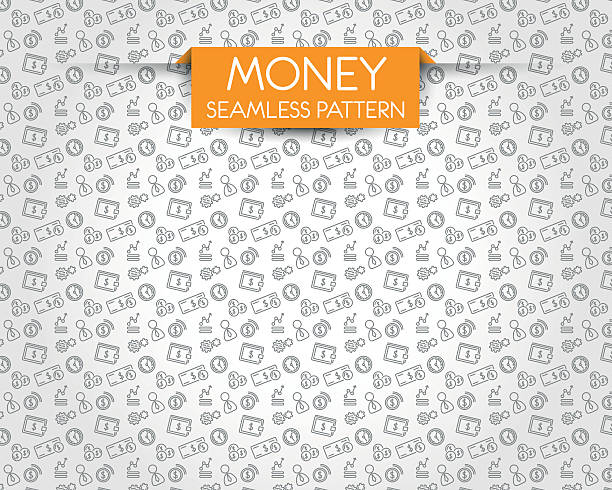 money seamless pattern money seamless pattern, pattern concept money background stock illustrations