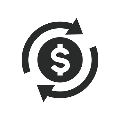 money turnover icon vector illustration