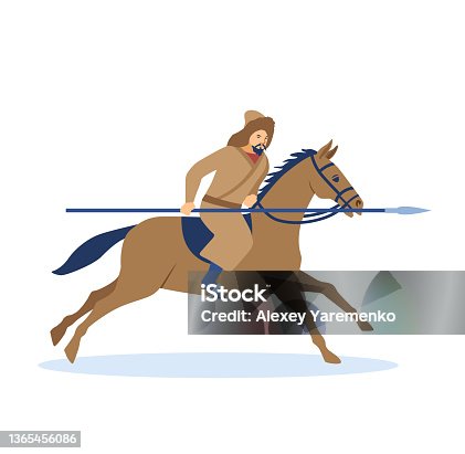 istock Mongol conquest concept. Time Of Genghis Khan 1365456086