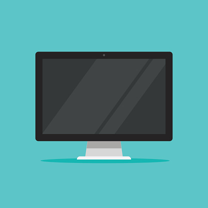 Monitor Vector Illustration Flat Cartoon Wide Screen Monitor Vector Illustration Flat Cartoon Wide Screen