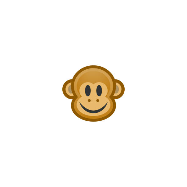 Monkey Face vector icon. Isolated Cute Monkey illustration icon Monkey Face vector icon. Isolated Cute Monkey illustration icon laughing monkey stock illustrations