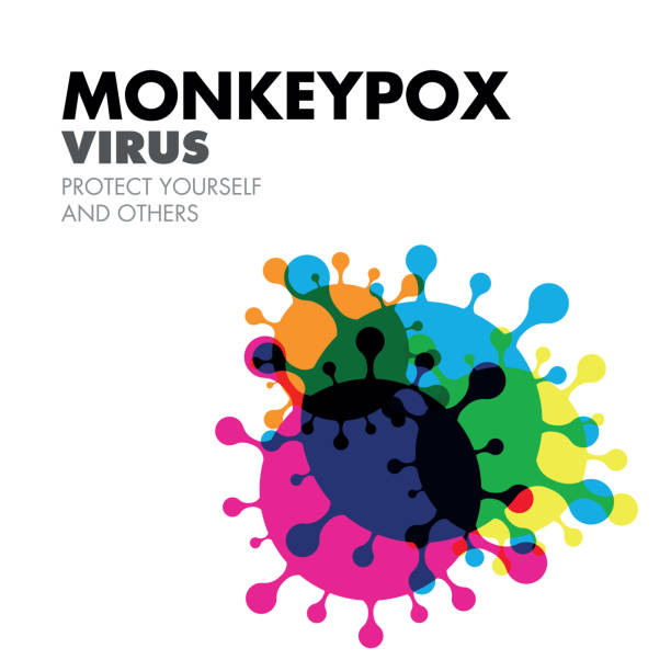 Monkeypox virus vector stock illustration. Monkeypox virus vector stock illustration. monkeypox vaccine stock illustrations