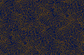 outline monstera pattern